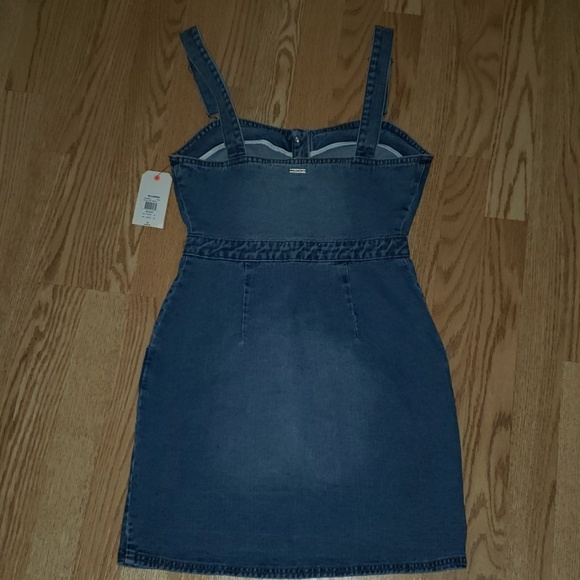 Billabong Coastline Dance jean overalls dress size Medium - Picture 5 of 5